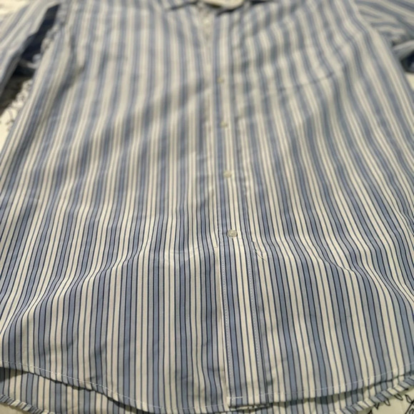 Bogari Men's Size XL Button Up Long Sleeve Shirt Strips‎ with Floral Accents - Picture 2 of 12